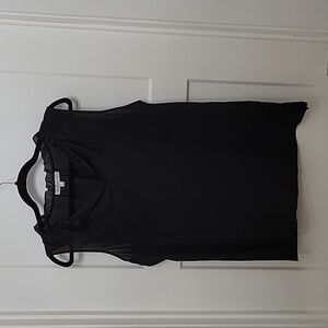 Rose & Olive black sheer sleeveless shirt